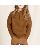 Pull en Laine Merinos mélangée Sasha camel