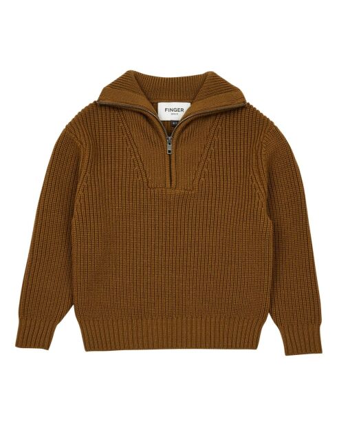 Pull en Laine Merinos mélangée Sasha camel
