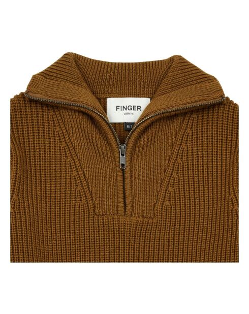 Pull en Laine Merinos mélangée Sasha camel