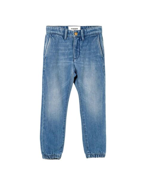 Pantalon Chino Taille Elastique Skater bleu jean