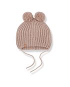 Bonnet en Laine mélangée à Pompon Ciro rose