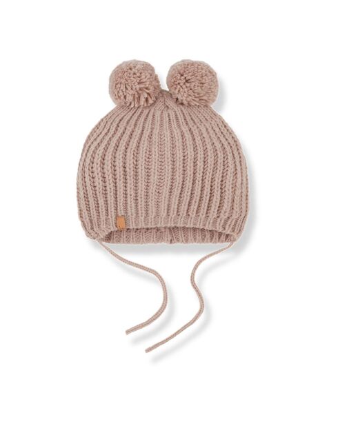 Bonnet en Laine mélangée à Pompon Ciro rose