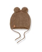 Bonnet en Laine mélangée à Pompon Ciro camel