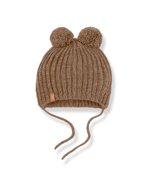 Bonnet en Laine mélangée à Pompon Ciro camel