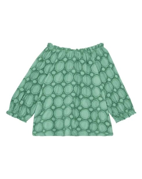 Blouse Ajourée vert argile