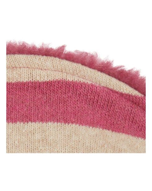 Chapeau Façon Fourrure rouge framboise