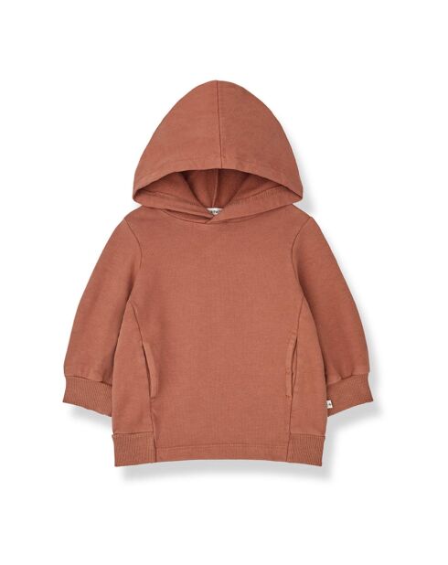 Abito Barbara in terracotta con cappuccio