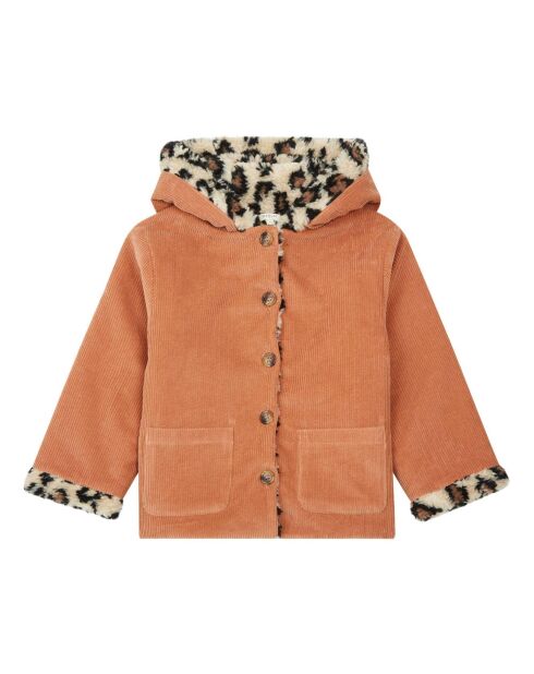 Manteau Velours Côtelé Fourré Andréa camel