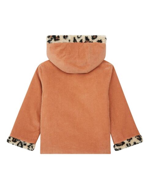 Manteau Velours Côtelé Fourré Andréa camel
