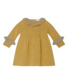 Abito in misto lana merino color ocra ambrato