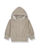 Sweat à Capuche Velours Albina taupe