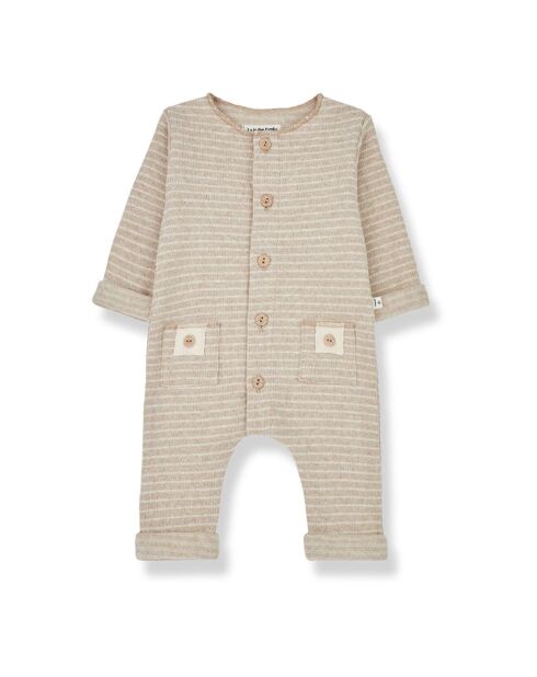 Combinaison Matière Recyclée Rayée Achille beige