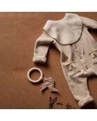 Combinaison Matière Recyclée Rayée Achille beige