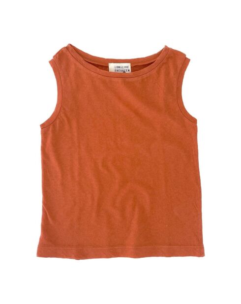 Débardeur en Lin mélangée Coton bio orange