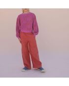 Pantalon 100% Lin Ample vieux rose