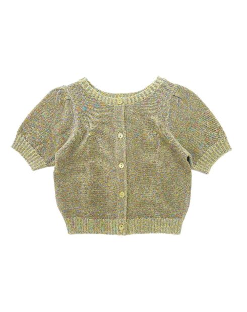 Cardigan verde in lurex