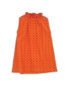 Robe Brodée Coton Bio orange