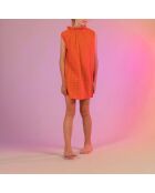 Robe Brodée Coton Bio orange