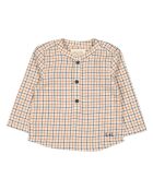 Kurta à Carreaux Grand-Père écrue