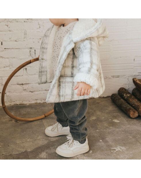 Manteau en Laine mélangée Fourré gris