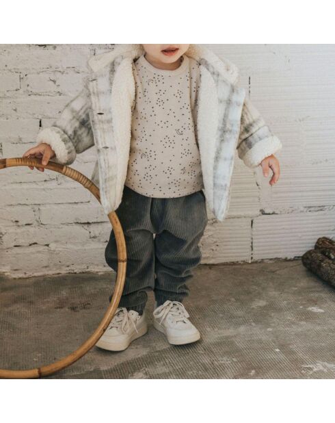 Manteau en Laine mélangée Fourré gris