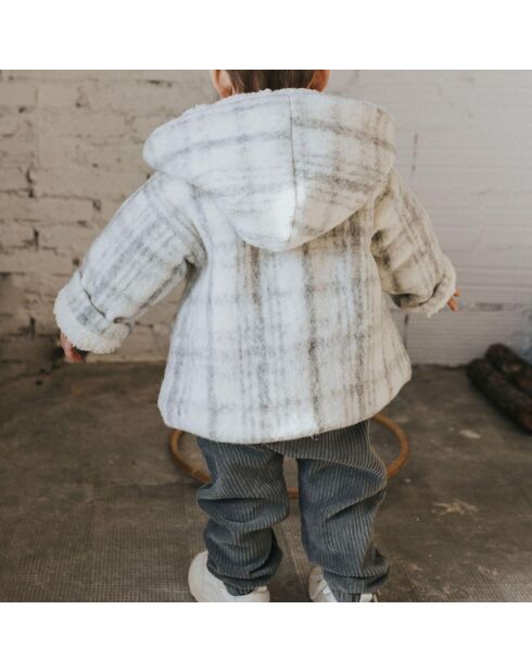 Manteau en Laine mélangée Fourré gris
