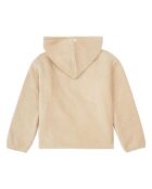 Manteau en Velours Côtelé Fourré beige