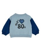 Sweat en Coton Bio Bicolores bleu