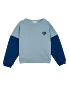 Sweat en Coton Bio Bicolores bleu