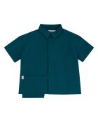 Chemise Lux en Coton Bio bleu vert