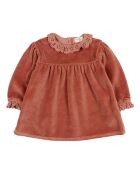 Robe Velours Coton Bio vieux rose