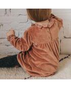 Robe Velours Coton Bio vieux rose