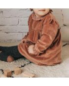Robe Velours Coton Bio vieux rose