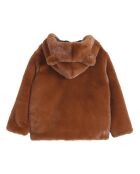 Manteau Façon Fourrure caramel