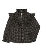 Blouse à carreaux Figue noire