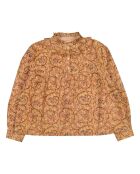 Blouse Fleurie Lurex Prudence camel