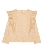 T-shirt Erina ecru con glitter a pois