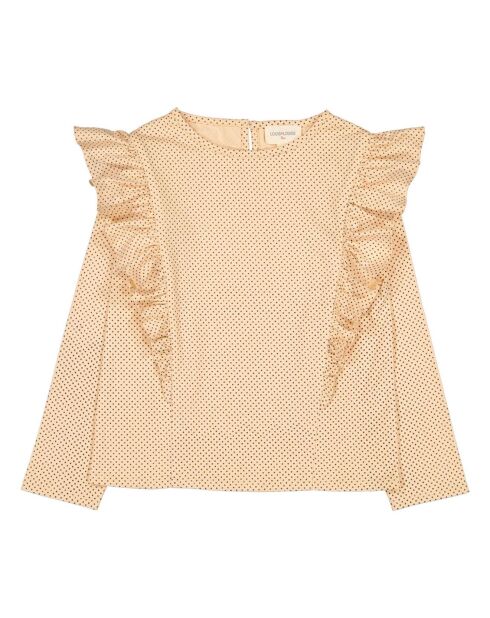 T-shirt Erina ecru con glitter a pois
