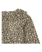 Blouse Col Volant Léopard marron