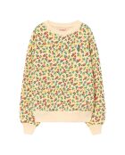 Sweat à Fleurs écru/multicolore