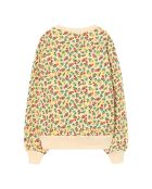 Sweat à Fleurs écru/multicolore