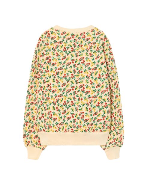 Sweat à Fleurs écru/multicolore