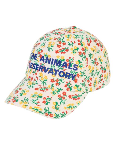 Casquette à Fleurs écru/multicolore