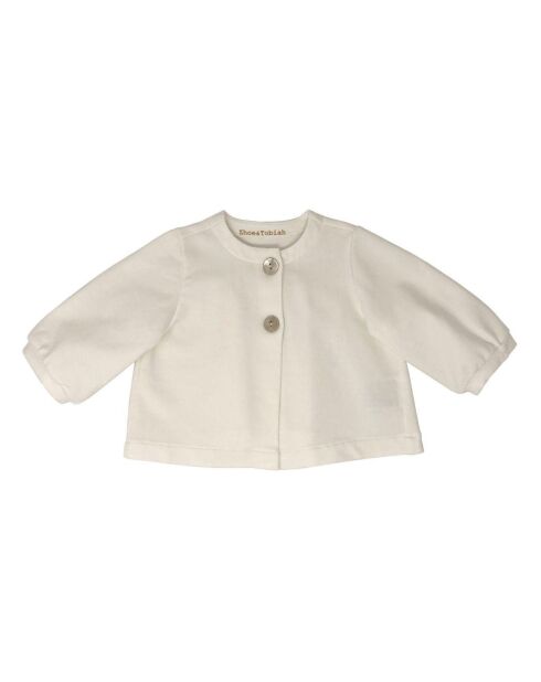 Cardigan Molleton Léger écru