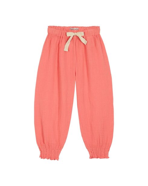 Sarouel en Gaze de Coton rose