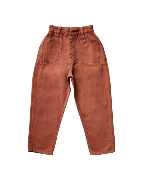 Pantalon Denim Coton Bio et Lin Vesper terracotta