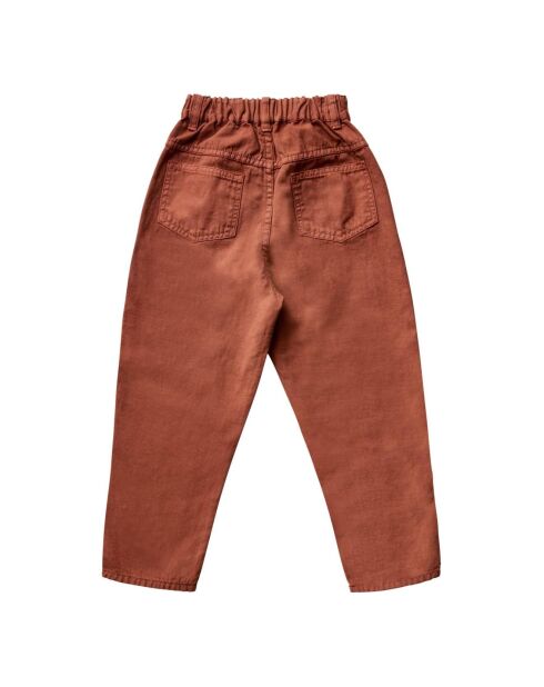 Pantalon Denim Coton Bio et Lin Vesper terracotta