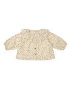 Blouse Baby Velours Milleraies Fleurs écrue