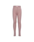 Legging 100% Laine Mérinos côtelé Arona rose pâle