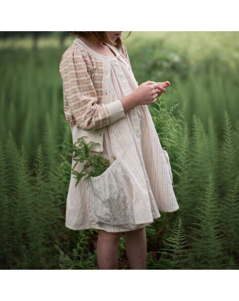 Cardigan Coton Pima Bio Rose rose pêche